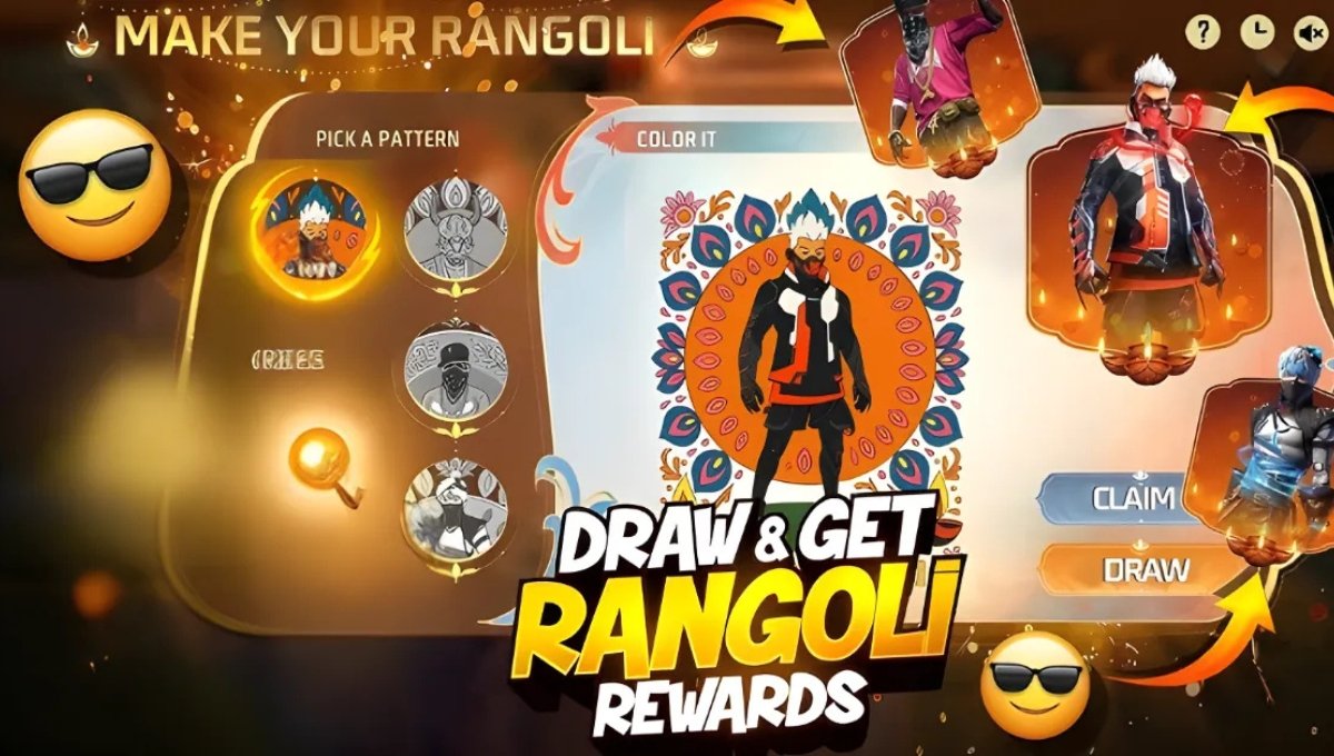 Free Fire Diwali Event 2025 का जादू Free Fire Diwali Rangoli के साथ बनाएं अपनी दीवाली को और भी धमाकेदार