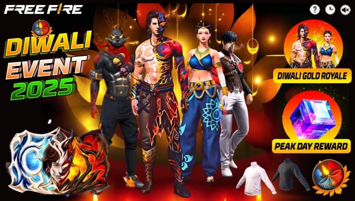 Free Fire Diwali Rewards Code 2025: फ्री डायमंड्स, स्किन्स और बंडल्स लूटो इस दीवाली मैदान में मचाओ धमाल