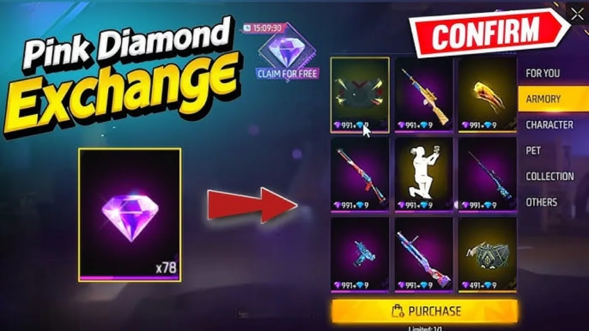 Free Fire Lovers Pink Diamond Event