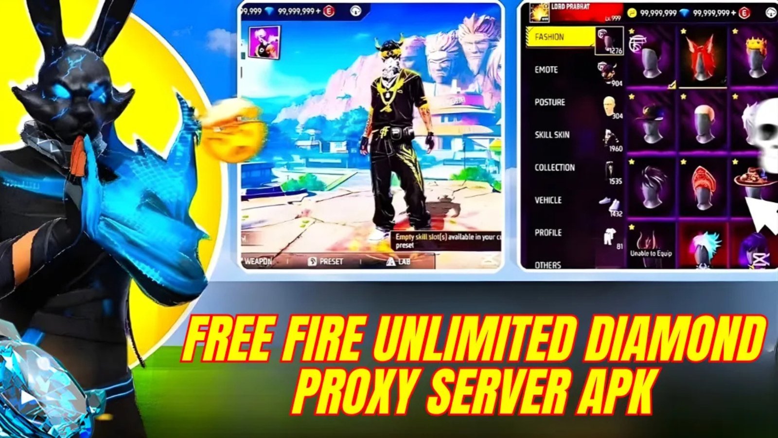 Free Fire Unlimited Diamond Proxy Server APK