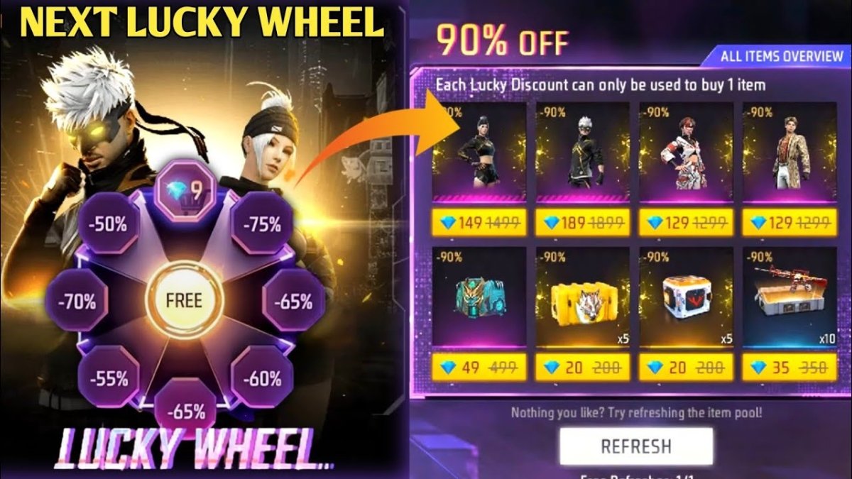 Free Fire Lucky Wheel Event